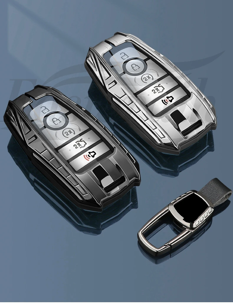 

Car Key Case Holder For Ford Mondeo Explorer Edge Expedition F-450 F-350 F150 Fusion Mustang Everest Smart Fob Remote Control