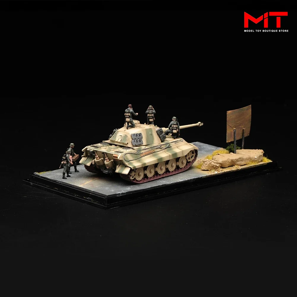 Figurine Résine 1:35 Soldats Allemands WW2 Avec Ruines - Maquette Non Assemblée, 4 Personnages