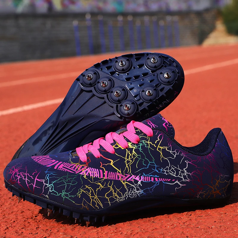 Zapatillas de correr Unisex, zapatos de pista campo con clavos, niños y de atletismo| - AliExpress
