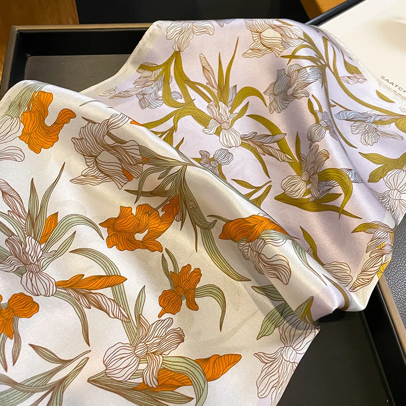 Decorative 100% Real Silk Scarf 53cm Square