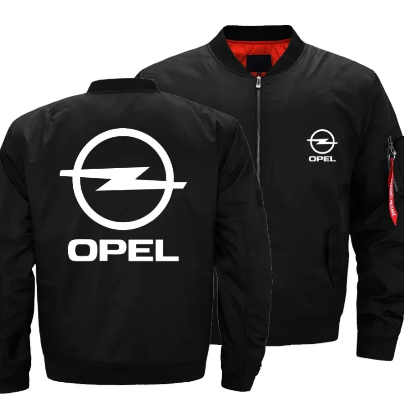 

New Autumn Winter Men's Opel Flying Jacket Fashion Thicken Windbreaker Warm Casual Zipper Baseball Coat