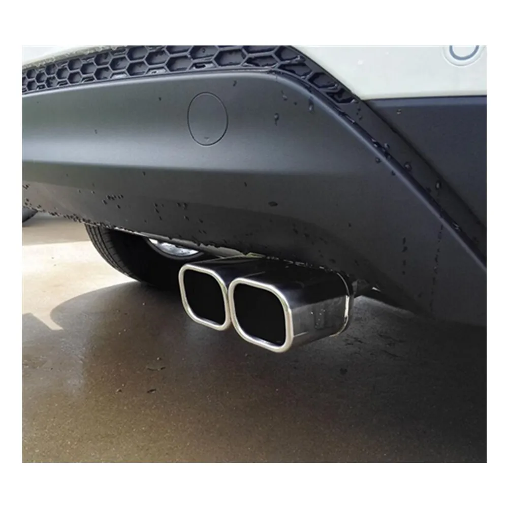Car Cover Muffler Exterior End Pipe Dedicate Stainless Steel Exhaust Tip Tail Outlet For Hyundai Tucson 2015 car exhaust cover