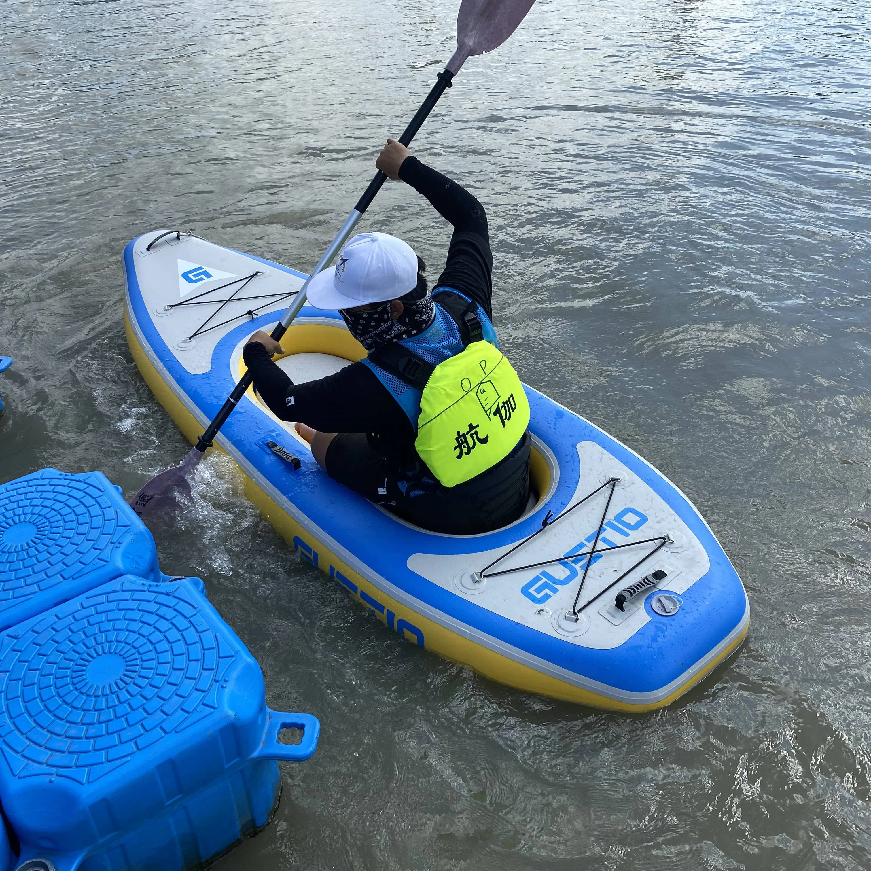 Single Seat One Person Inflatable Cheap Canoe Sit on Top Single People Fishing Water Sports Area