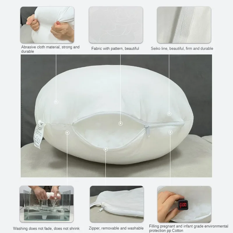 Round Pillow Core 45*45/40*40/50*50cm Home Solid Cushion Core Head Waist Pillow Inner PP Cotton Filler Cushion Filling Cojines 2