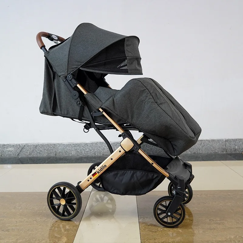 Stroller can sit and lie down, lightweight foldable stroller, multifunctional portable stroller