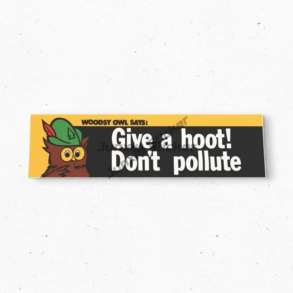 

WOODSY OWL Non polluting bumper stickers - retro advertising style 80s 90s - Laptop Accessories sticker GUITAR