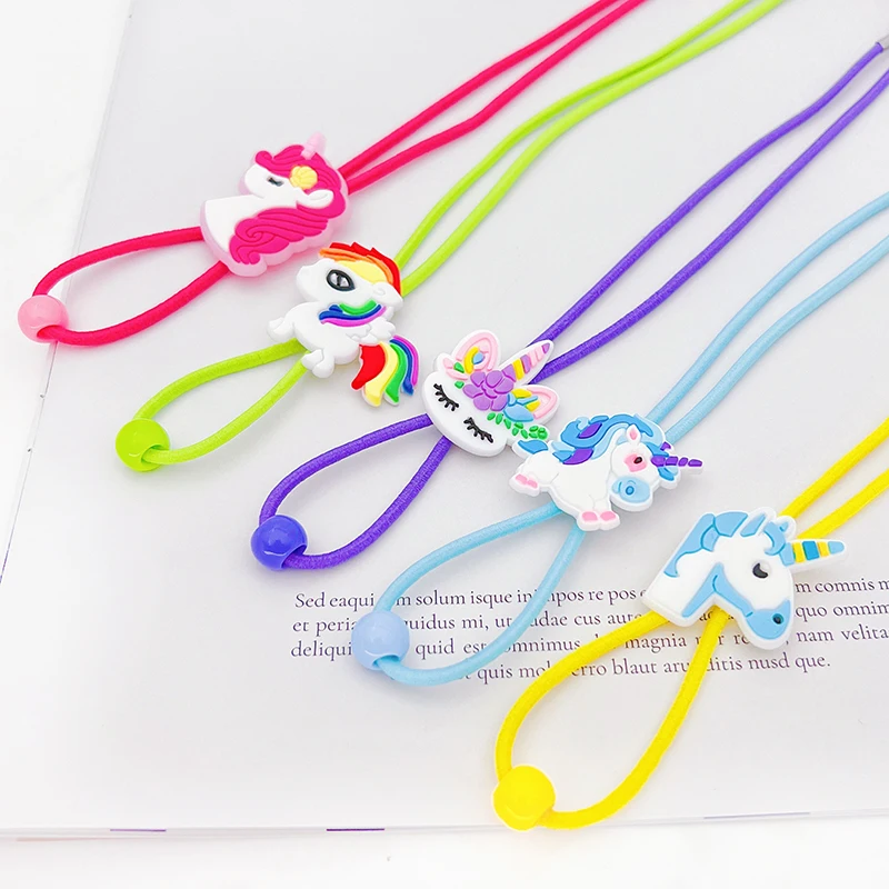 Glasses Straps Glasses Chain Glasses Retainer Cartoon Nylon Elastic Glasses Chain For Child Eyewear Cord Kids Glasses Neck Strap Eyeglass Holder Band Strap pony