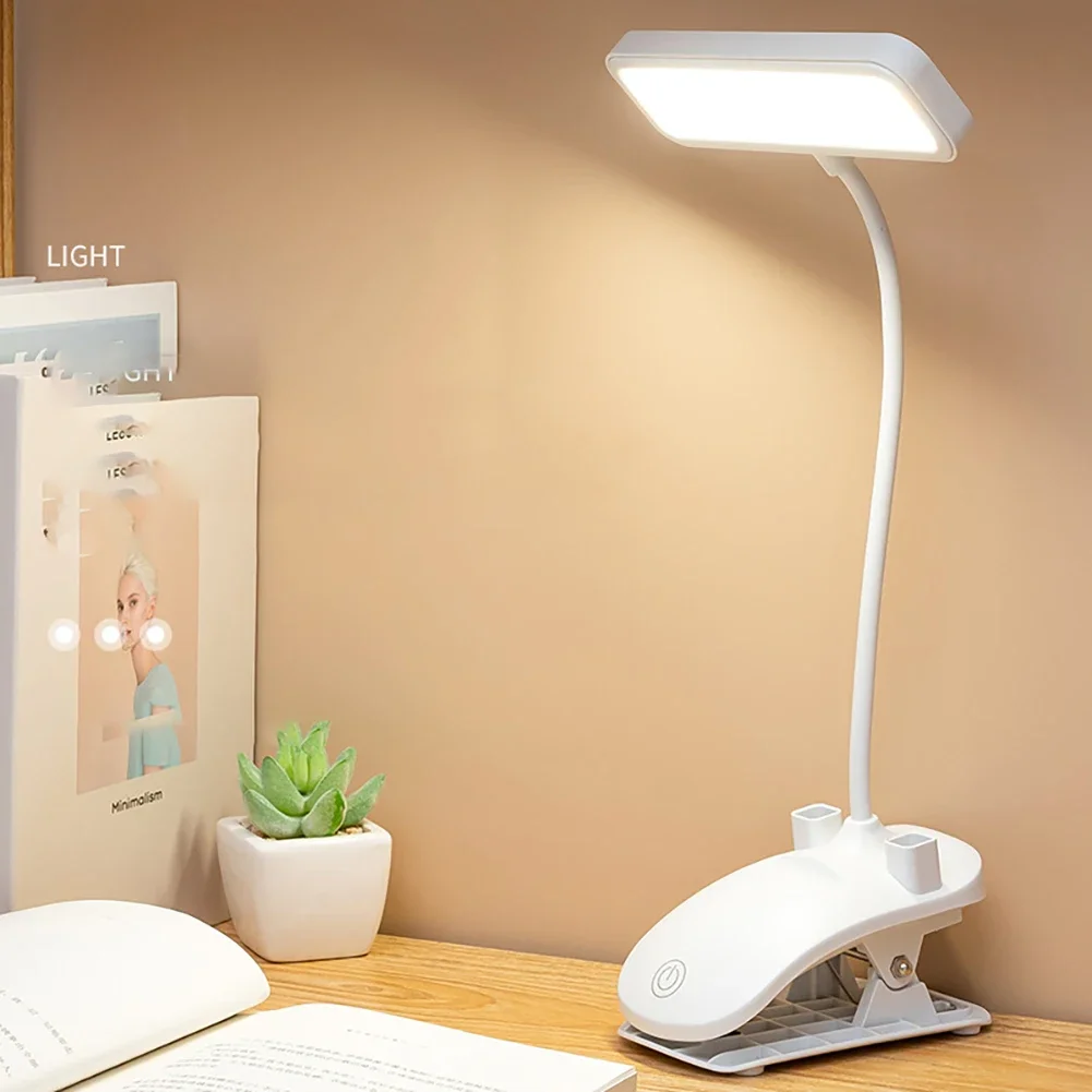 

LED Table Lamp With Clip 3 Color Temperatures Dimmable Eye Protection Adjustable Touch Desk Lights Study Lamp (35 x 15.5cm)