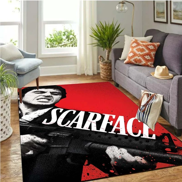 3D Film Scarface Fußmatten Teppich Teppich Wohnzimmer Fußmatte Plüsch  Nicht-slip Stuhl Matte bad Teppich