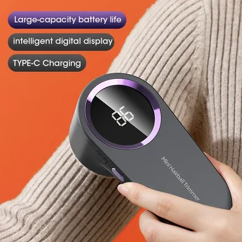 Dissolvant de peluches pour vêtements, dissolvant de peluches électrique numérique LED, Rechargeable par USB, rasoir en tissu Fuzz, pull, livraison directe