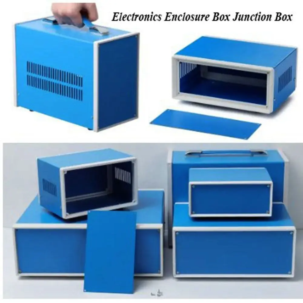 Metal Electronic Module Instrument Housing Blue&White Multistyles Junction Box Enclosure Project Case Outdoor Indoor