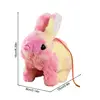 Moving Bunny Toy Stuffed Animal Toy Electronic Animated Rabbit Walking Toy Interactive Walking Animal Toy With Sounds/Rope For 6
