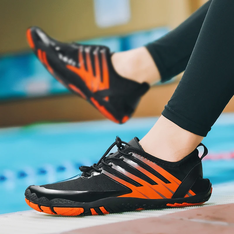 Unisex Five-Toed Comprehensive Training Fitness Shoes Squat Shoes Couples Vacation Beach Upstream Quick-Drying Water Shoes 35-46