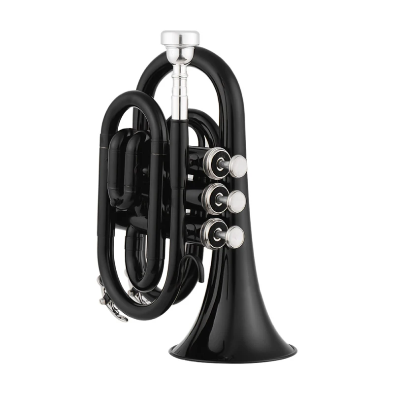 Trumpet Instrument Mini Pocket Trumpet Bb Flat Brass
