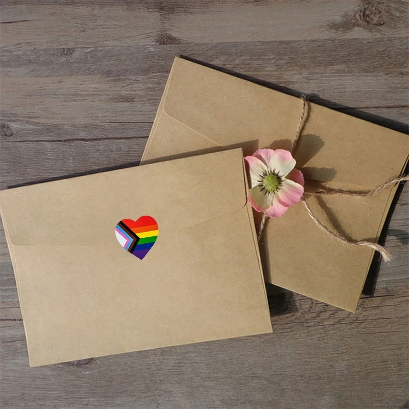 Decorative Stickers Gay Pride Stickers 500pcs/Roll For Bag Cup Vase