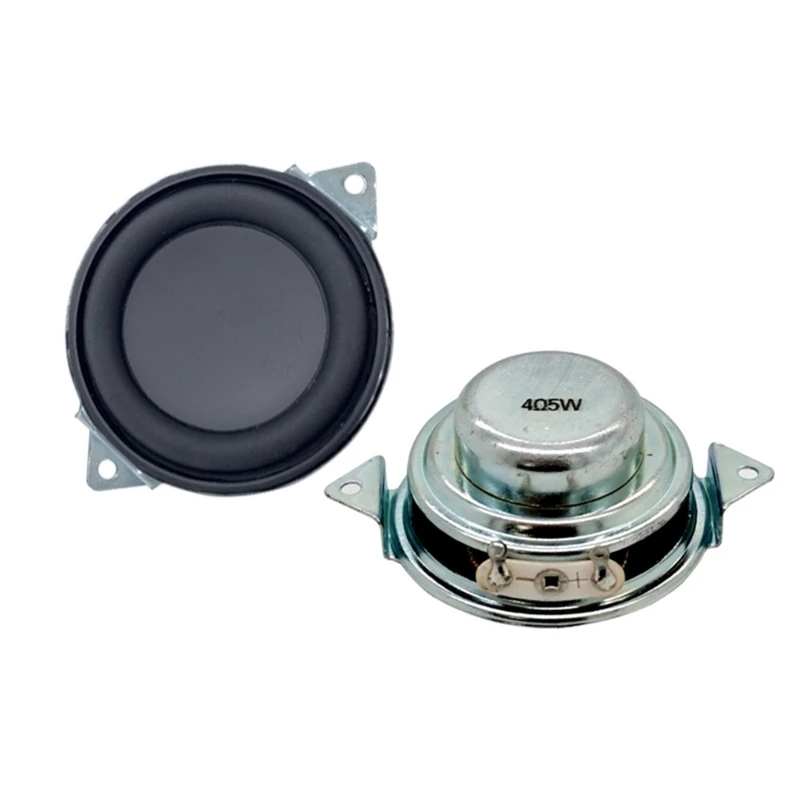 Speaker 5W 4Ohm 40mm Diameter Round Replacement Loudspeaker Speaker Neodymium Rubber Side P9JD