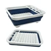 Foldable Dish Drying Rack Folding Household Storage Holder Portable Bowl Tableware Lid Drain Rack Kitchen Accessories Organizer 3