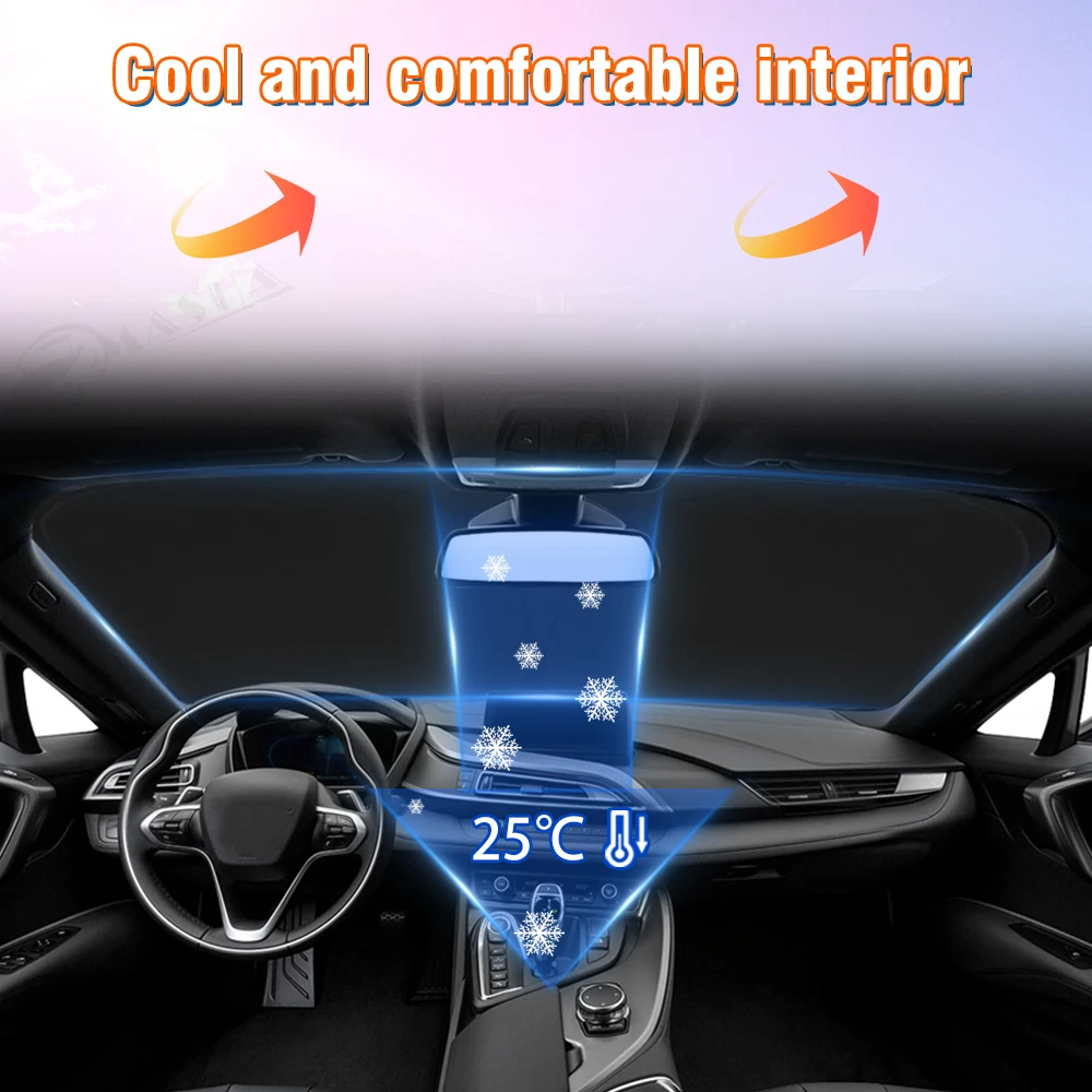 Car Windshield Sun Shade for 2021 2022 2023 2024 Volkswagen VW ID.4 Accessories Reflector Sunshade Offers Protection 4