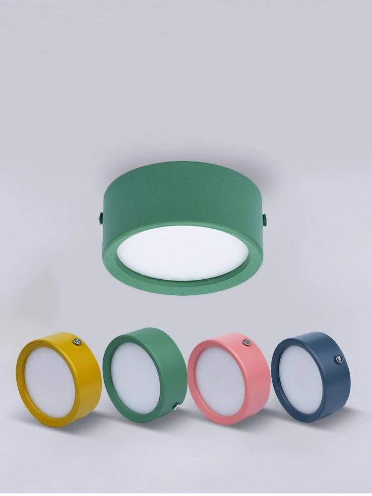 Nordic Entrance Hallway Ceiling Lamps Balcony Wood Round Cloakroom Dining Room Study Bedroom Light Bathroom Industrial Lighting