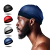 4PCS Silky Dome Wave Cap 2024 New Uniex Silky Dome Cap For Men Wig Cap Night Sleep Headcover Beanie Bonnet Hair Accessories 1