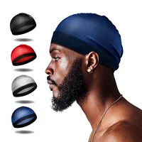 4PCS Silky Dome Wave Cap 2024 New Uniex Silky Dome Cap For Men Wig Cap Night Sleep Headcover Beanie Bonnet Hair Accessories 1