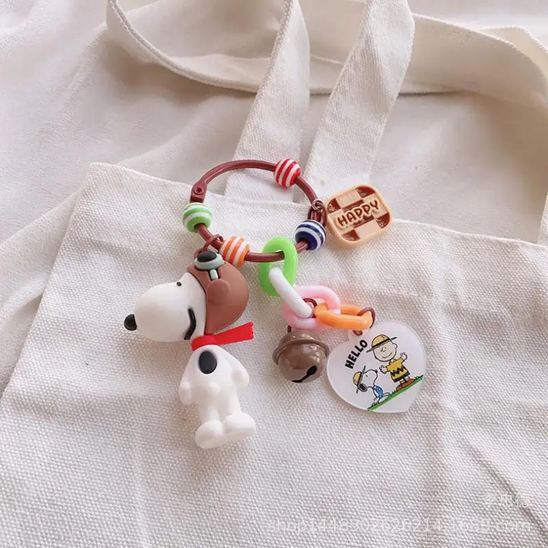 PEANUTS Snoopy Keychain Key Ring Charm Cute Creative Cartoon Mobile Phone  Bag Car Pendant Fun Keychain Accessories Kid Girl Gift - AliExpress