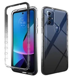 Candy Color Transparent Shockproof Case - Dual Layer Protection for G Play 2021 (GRAY)