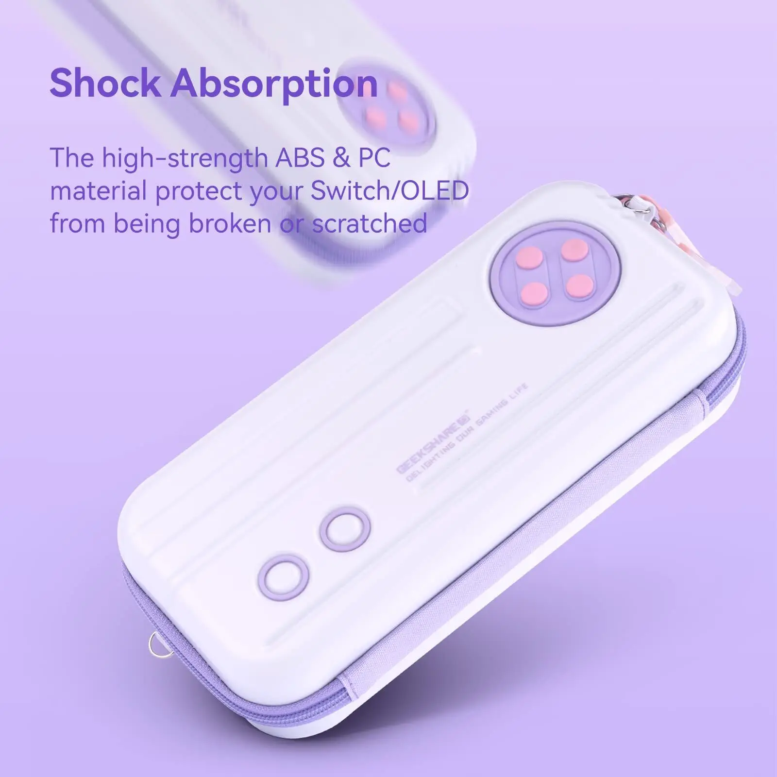 Geekshare-mala de Viagem para Nintendo Switch Máquina do Tempo Vintage Hardshell Portátil Grande Capacidade Interruptor Oled - Image 4