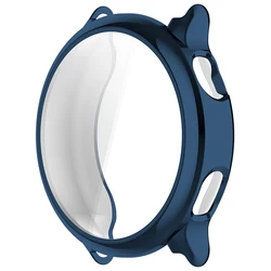 Premium Full Cover Protective Case - Soft TPU Bumper with Screen Frame Protector - Garmin Vivoactive 6 (Deep blue)