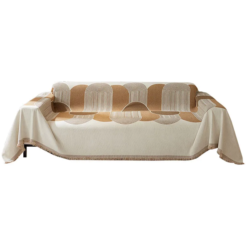 Nordic Tassel Throw Blanket Four Season Sofa Cover Dust Anti-cat Scratch Protection Cover Sofa Blanket Carpet Travel Rug Tassels 5
