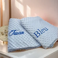 Doudou Blanket Newborn Gift Set Customized with Name  Breathable Cotton Toddler Cover Baby Shower Gifts 4-Season 1