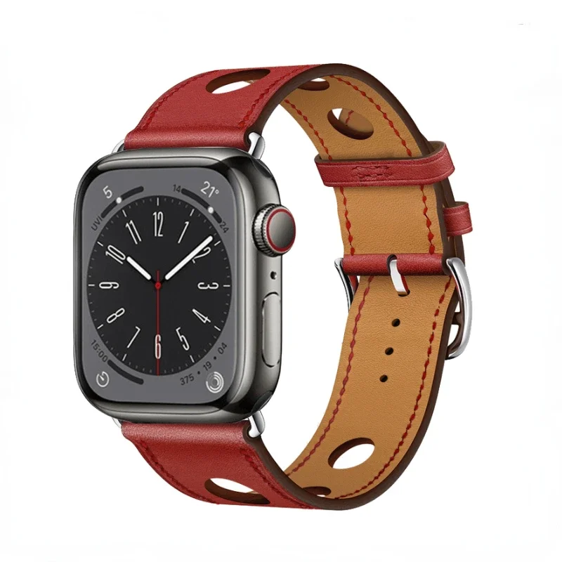 Premium Genuine Leather Watch Strap - Elegant and Versatile Wristband Bracelet