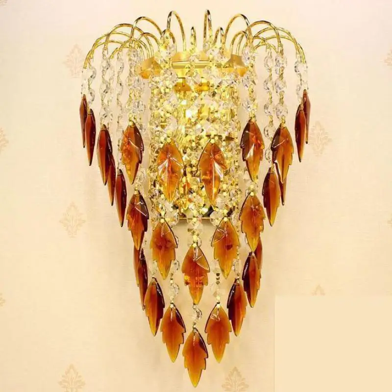 

Европейский современный Хрустальный настенный светильник, фон для гостиной, спальни, прикроватный Креативный светодиодный настенный светильник, украшение для гостиной, светодиодная лампа