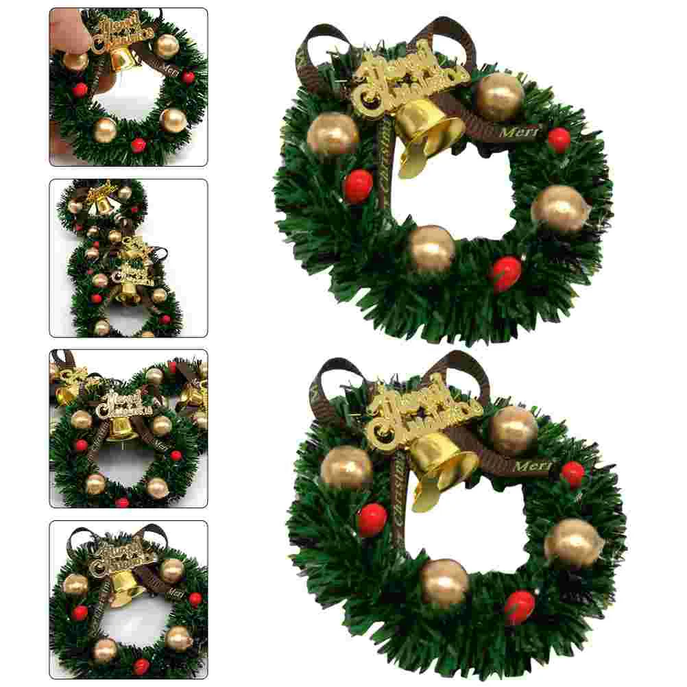 

Christmas Wreath Garlands Artificial Frost Sisal Wreaths Mini Xmas Hanging Wreath Adornment
