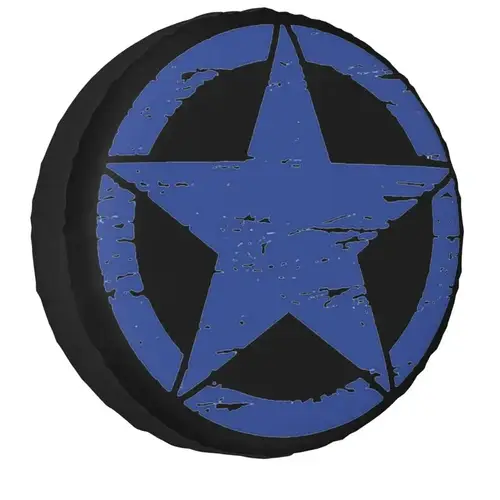 Military Tactical Army Star Spare Tire Cover for Jeep Hummer Pentagram SUV RV 4x4 Car Wheel Protectors 14" 15" 16" 17" Inch - Image 8