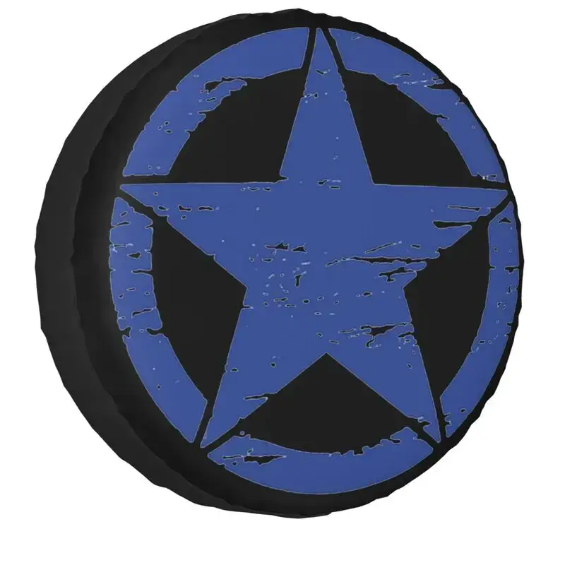 Military Tactical Army Star Spare Tire Cover for Jeep Hummer Pentagram SUV RV 4x4 Car Wheel Protectors 14" 15" 16" 17" Inch - Image 8