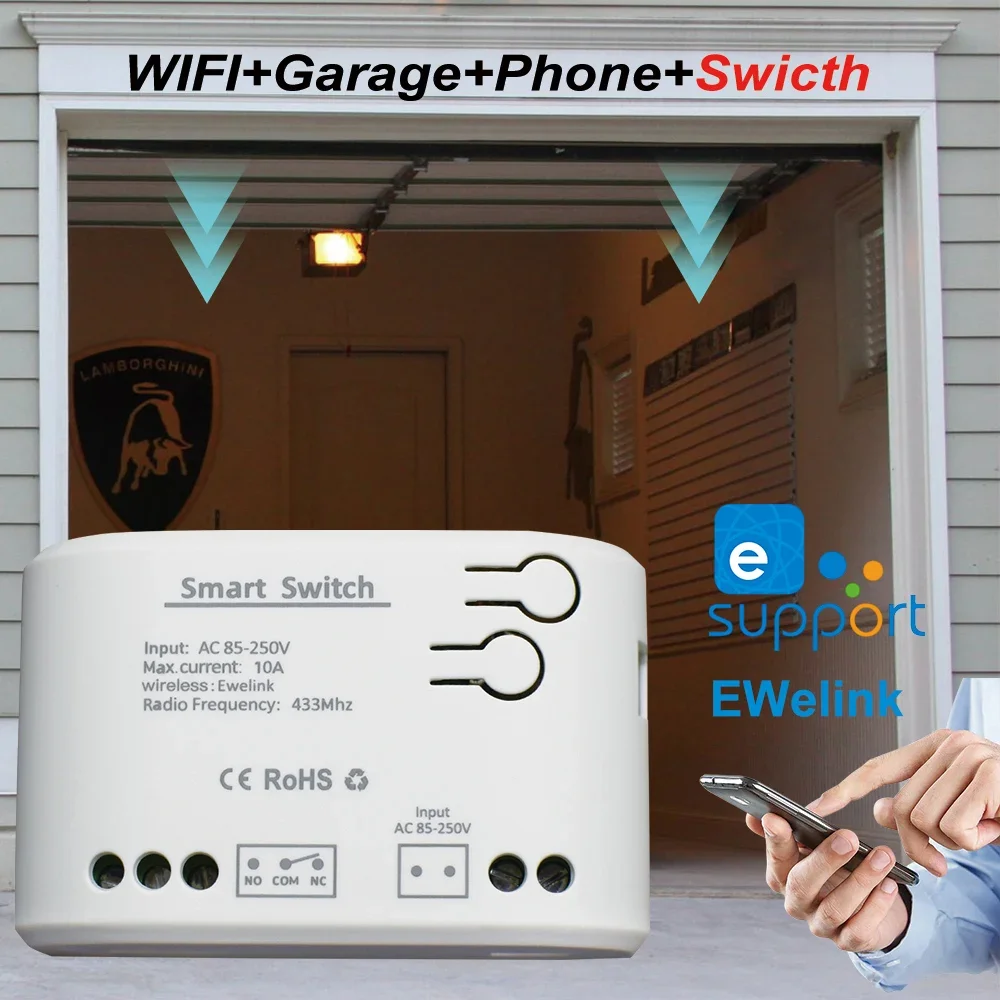 Wi-Fi Smart Garage Door Opener with Voice Control and Remote Access