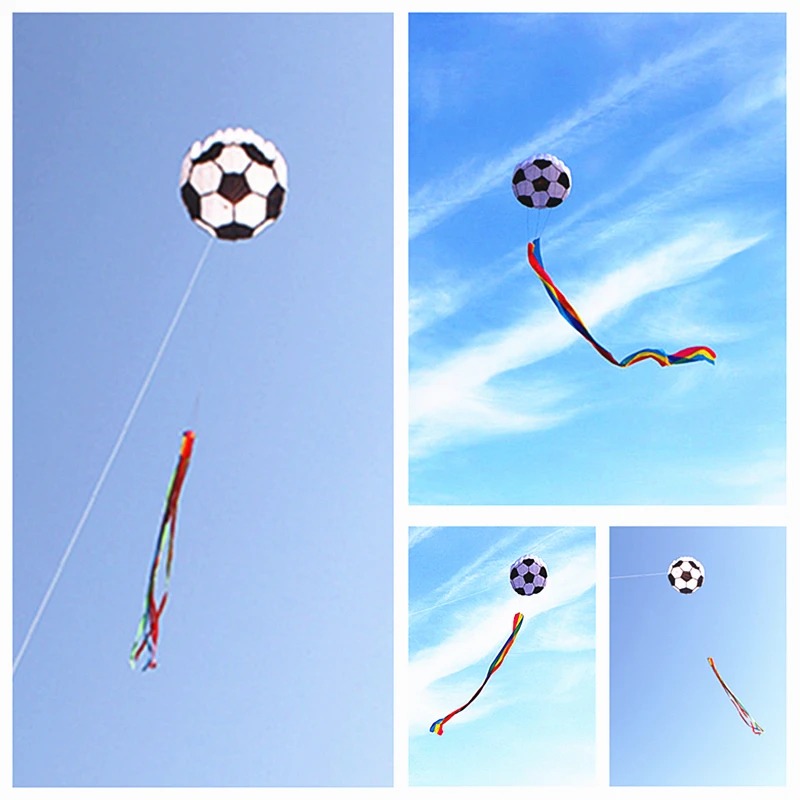 

free shipping football kite flying toys for children kites line giant kites soft kites powered paraglider inflatable dragon sail