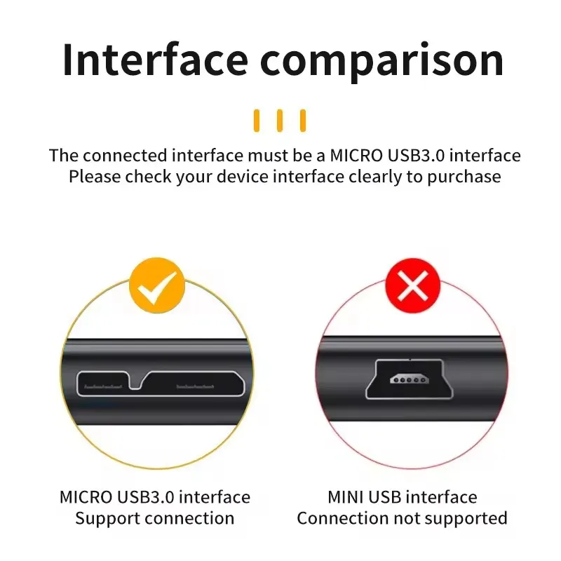 5Gbps 유형 C-마이크로 B USB3.0 케이블 하드 디스크 드라이브 MacBook 노트북 전화용 고속 데이터 케이블 외부 디스크 SSD HDD 카메라