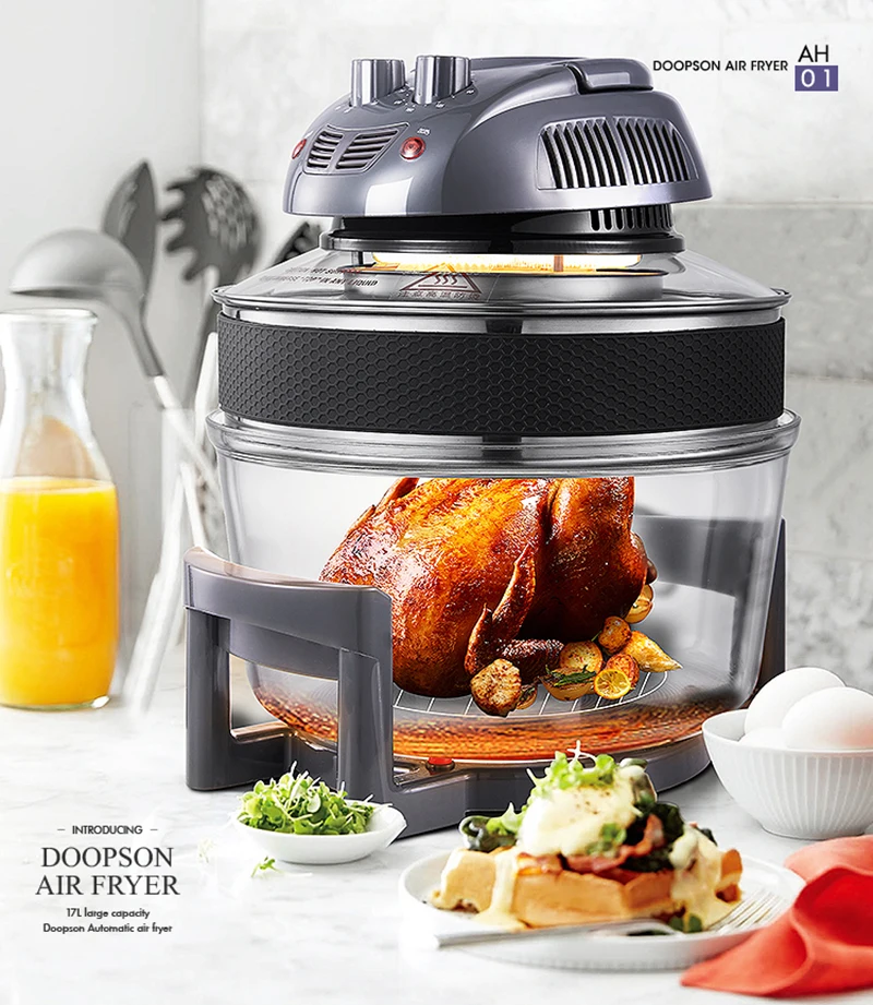 

Household Air electric fryer 17L capacity oil-free Visible Full-Automatic Multifunctional Air fryer Electric frying French fries