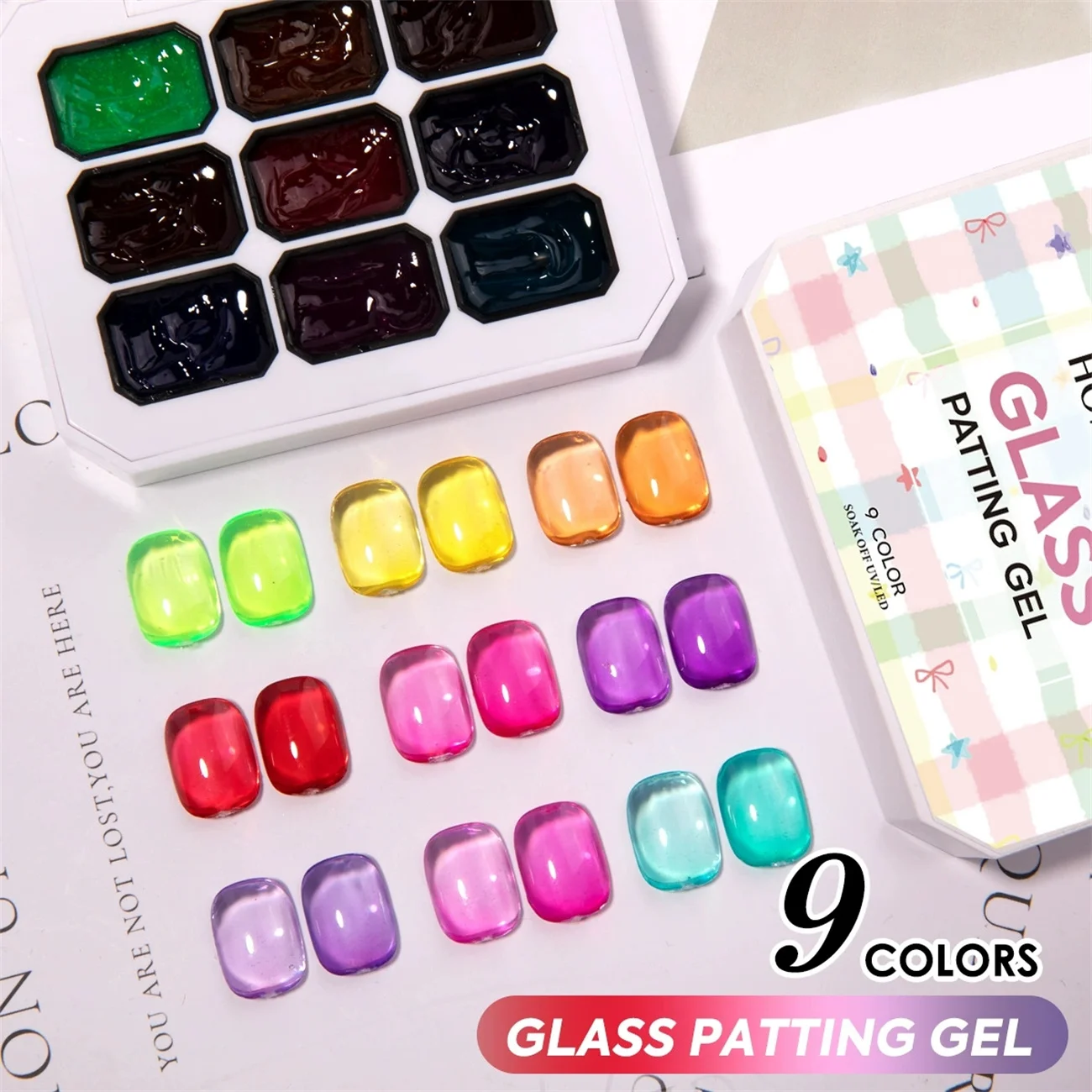 Candy Jelly Color Solid Glass Patting Gel - Amber Brown Red Japanese Style Transparent Nail Polish