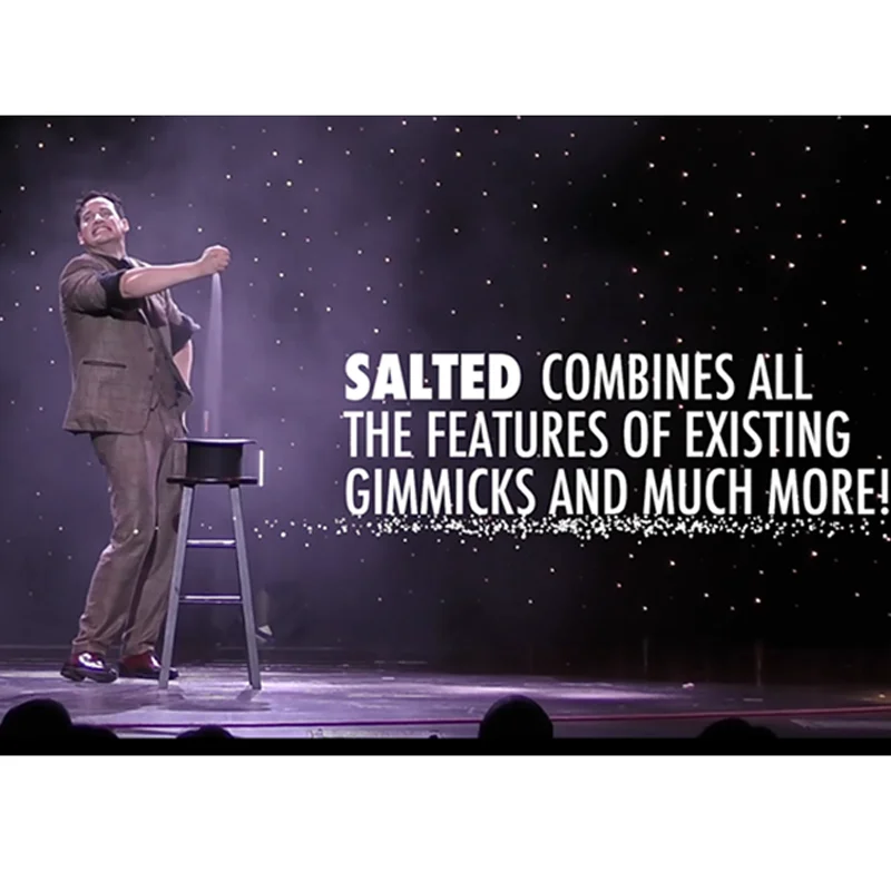 솔티드 2.0 마술 트릭 무대 마술 장치 긴 소금 흘리기 기믹 빈 손에 소금이 나타나는 마술 마술사 소품 마술 도구