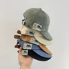 Adjustable Strap Kids Baby Hat Suede Multipurpose Leather Label Casual Baseball Hat Children's Hats Caps 6