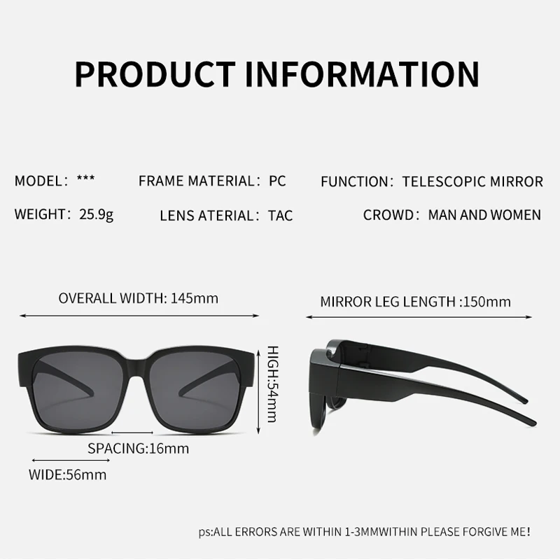 Polarized Sports Glasses Goggles Mountaineering Outdoor Travel Night Vision Driving UV400