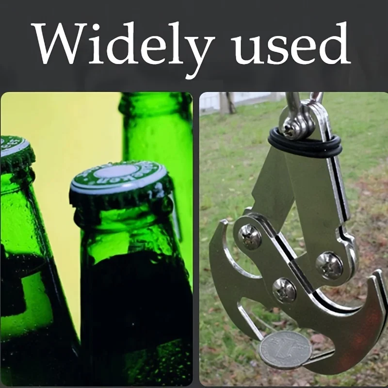 Folding Grappling Hook Stainless Steel Durable Deployment Versatility in Outdoor Adventures Emergency Tool for Hiking
