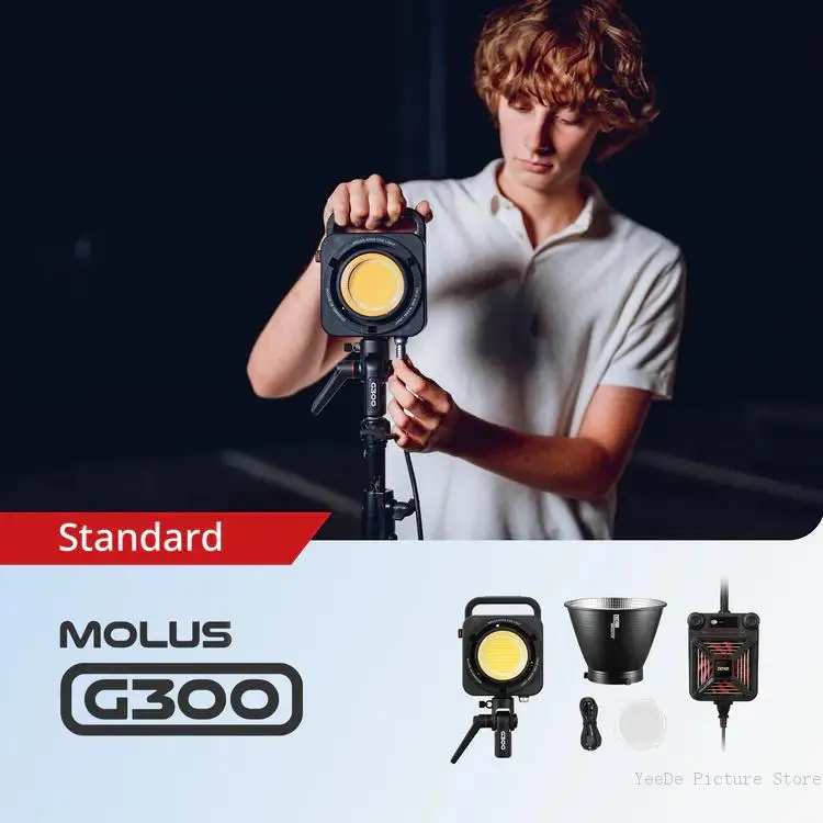 ZHIYUN MOLUS COB LED 조명 2700K-6500K 사진 조명 스튜디오 사진 램프, 사진 조명용 앱 제어, G300 300W
