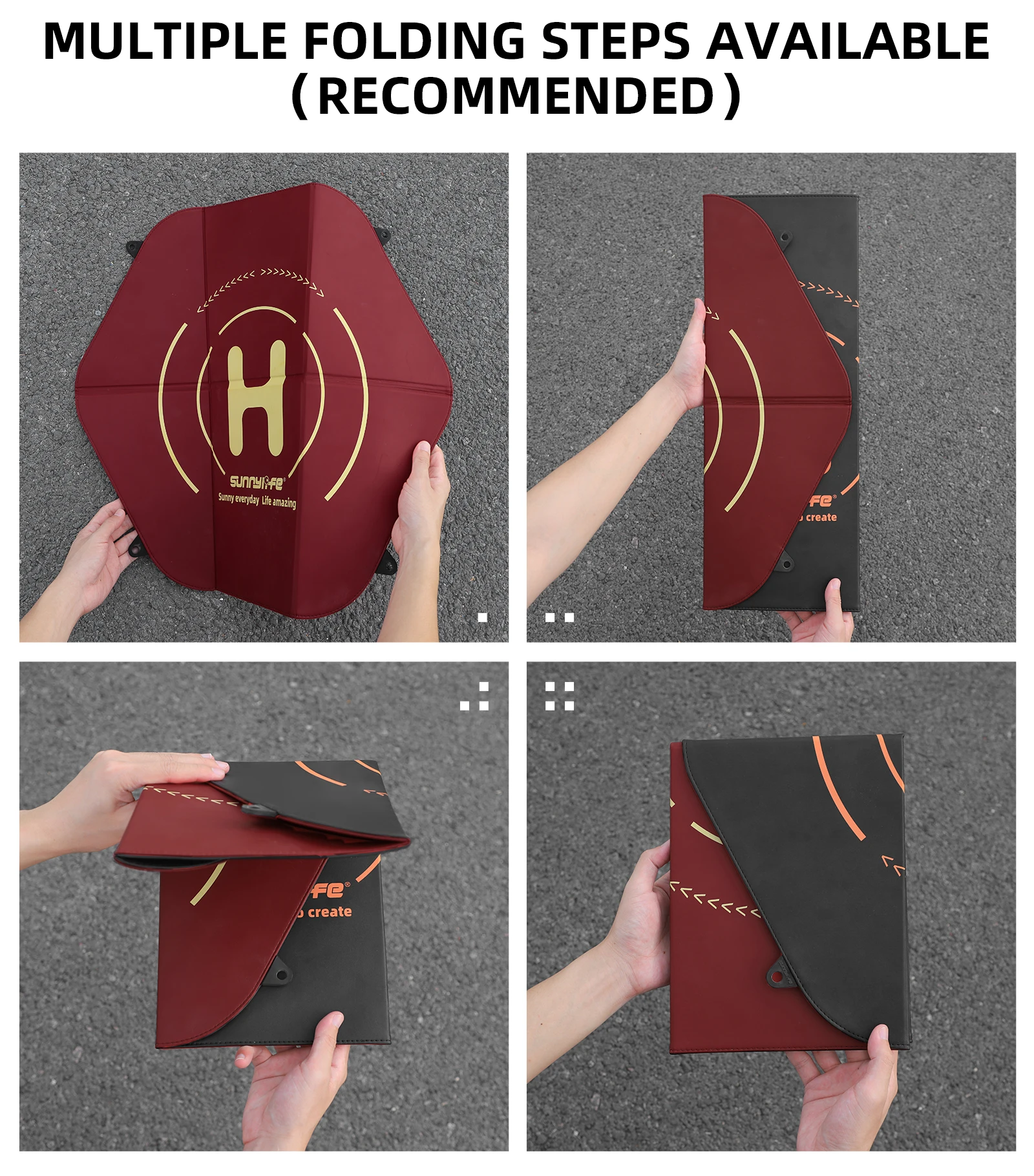 Foldable Drones Landing Pad for DJI Mavic Mini Drone Parking Apron 60cm Parking Mats Quadcopters Accessories with Storage Bag