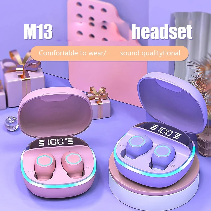 Беспроводные водонепроницаемые наушники M13 TWS 5.2 с микрофоном, HiFi стерео звук очень большого радиуса действия, встроенный микрофон