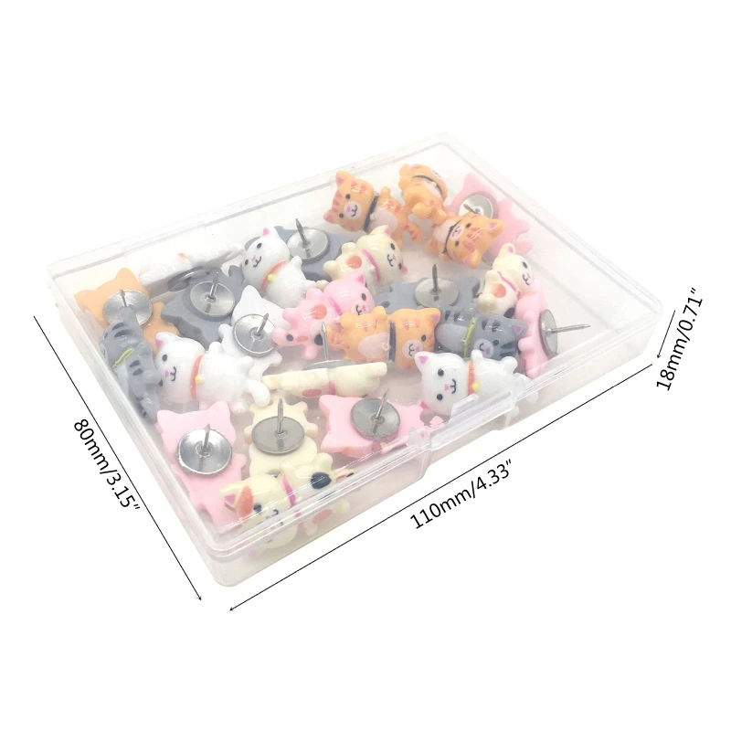 Push Pins 30Pcs Decorative Push Pins Cork Board Tacks Bulletin Board Thumb Tack Decoration