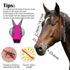 Horse Mask Equestrian Supplies Horse Face Anti-Mosquito Cover Anti-Insect Anti-Fly Horse Mask Face Mesh Fly Protective Cover 3